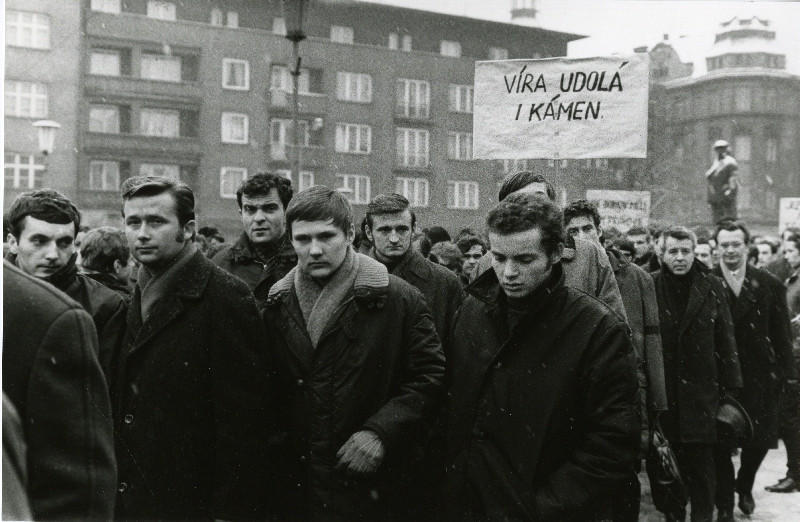 Miloš Polášek - 20.1.1969, demonstrace proti okupantům na Masarykově náměstí po upálení Jana Palacha