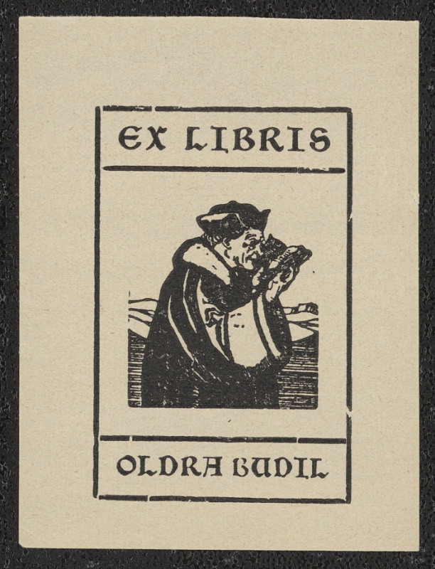 Oldra (Oldřich) Budil - Ex libris Oldra Budil