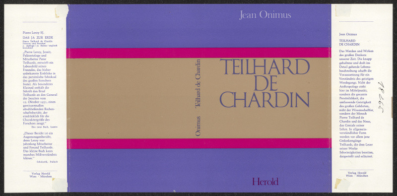 Epi Schlüsselberger - J. Onimus, T. de Chardin