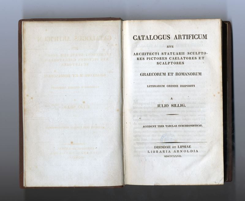 Julius Sillig - Catalogus artificium