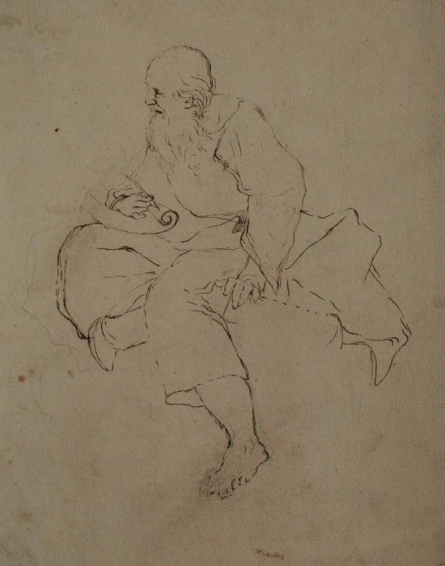 neznámý kreslíř barokní - Studie proroka