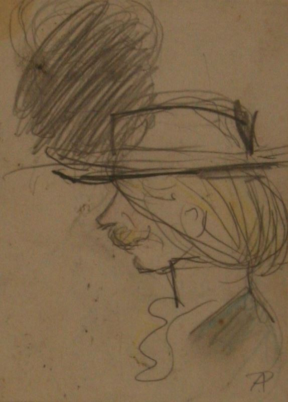 Antonín Procházka - Hlava muže v klobouku