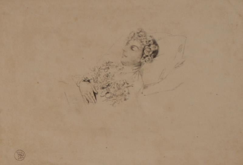 Josef Emanuel Teltscher - Posmrtný  portrét  ženy