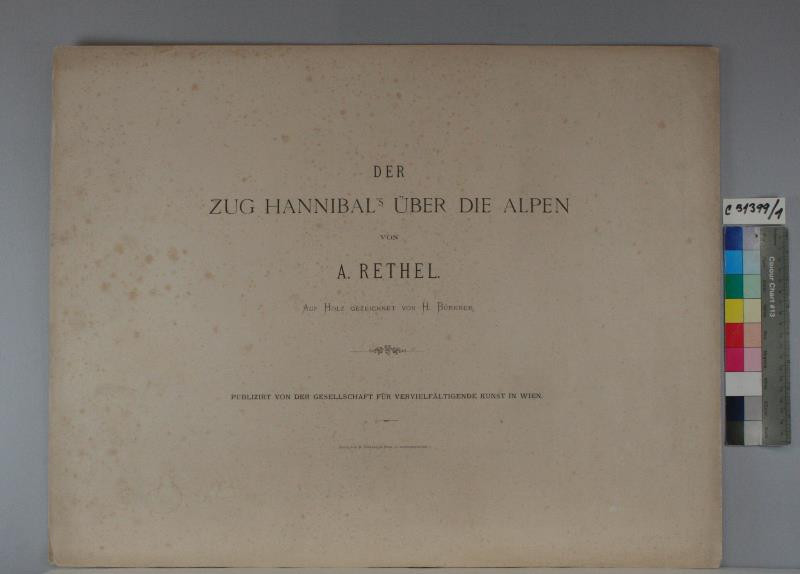 Hugo Bürkner - Alfred Rethel; Tažení Hanibala přes Alpy