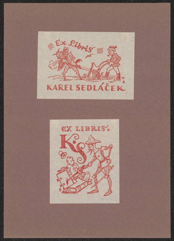 Leo Brož - Ex libris KS (Karel Sedláček)