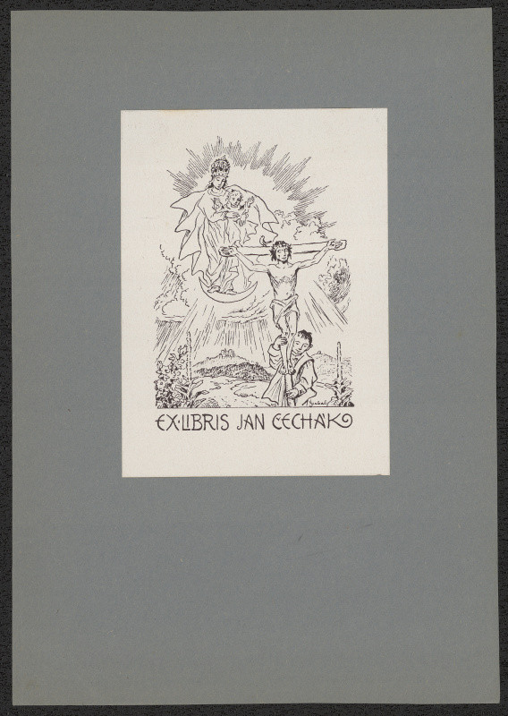 Arnošt (Ernst) Hrabal - Ex libris Jan Čechák