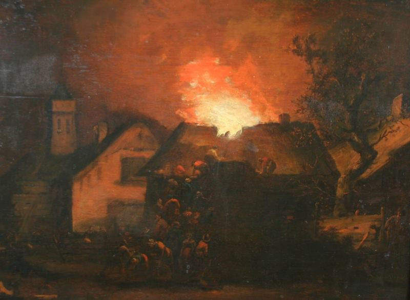 Egbert van der Poel - Noční  požár