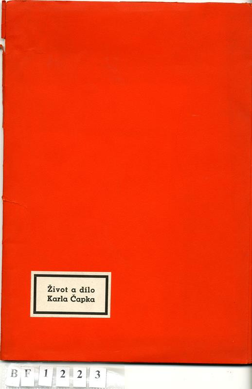 neurčený autor, František Topič - Život a dílo Karla Čapka. Texty k putovní výstavě Karla Čapka
