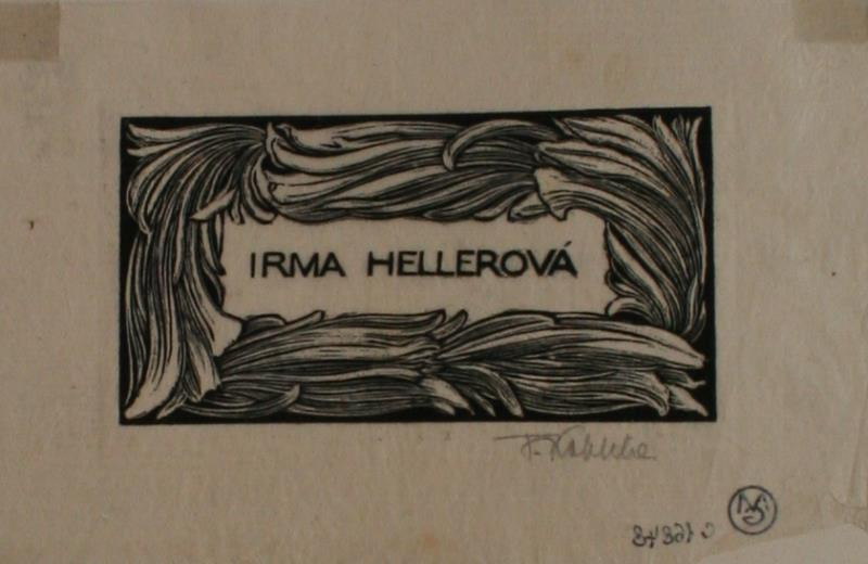 František Kobliha - Visitka Irma Hellerová