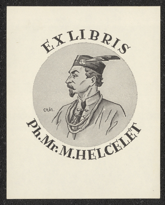 Oldřich Crhounek - Ex libris Ph. Mr. M. Helcelet