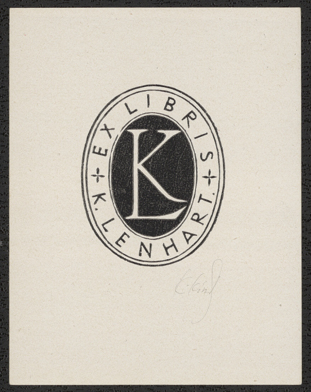 Karel Kinský - Ex libris K. Lenhart