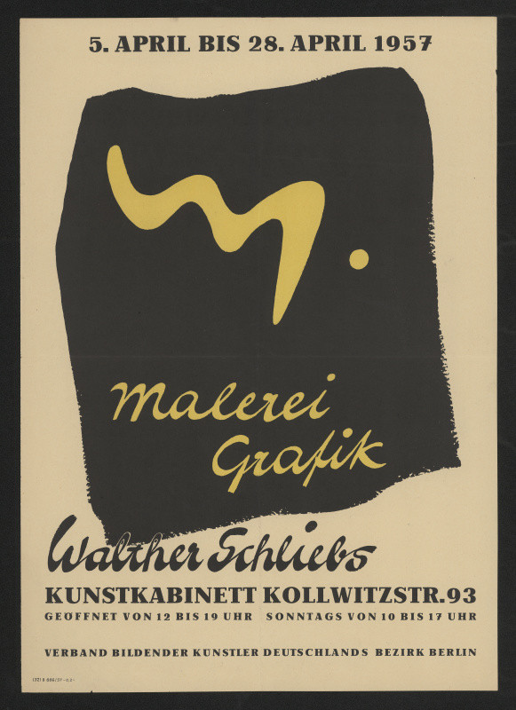 neznámý - Walter Schliebs - Malerei - Grafik - Kunstkabinet Berlin, April 1957