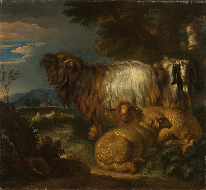 Rosa da Tivoli (dřív Philipp Peter Roos) - Stádo ovcí v krajině