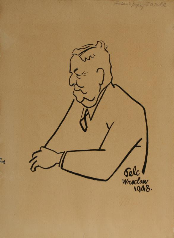 Antonín Pelc - Akademik Jevgenij Tarle (karikatura)