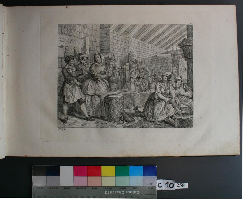 William Hogarth - A Harlots Progres Plate 4. in Hogarths Kupferstiche