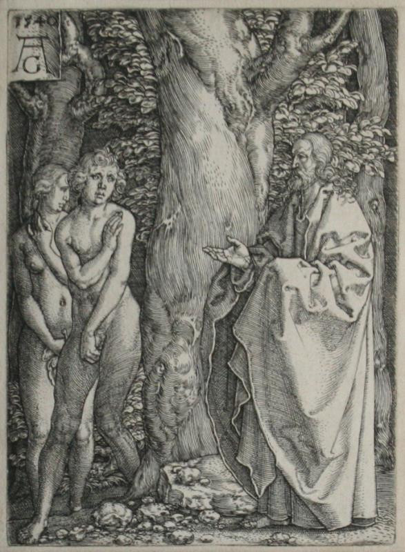 Heinrich Aldegrever - Hřích Adama a Evy