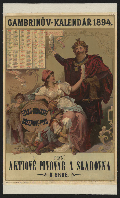 Franz Th. Würbel - Gambrinův kalendář 1894