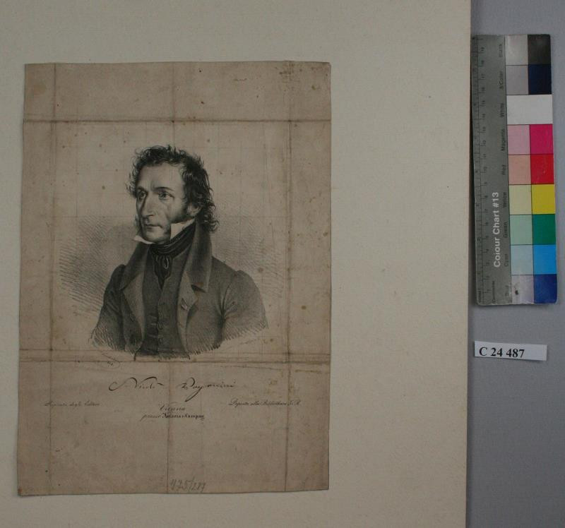 Josef Kriehuber - Podobizna  skladatele  F. Liszta, 1828