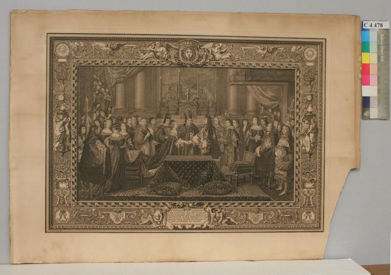 Edmé Jeaurat - Ceremonie  du  marriage  de  Louis  XIV  roy  de  France