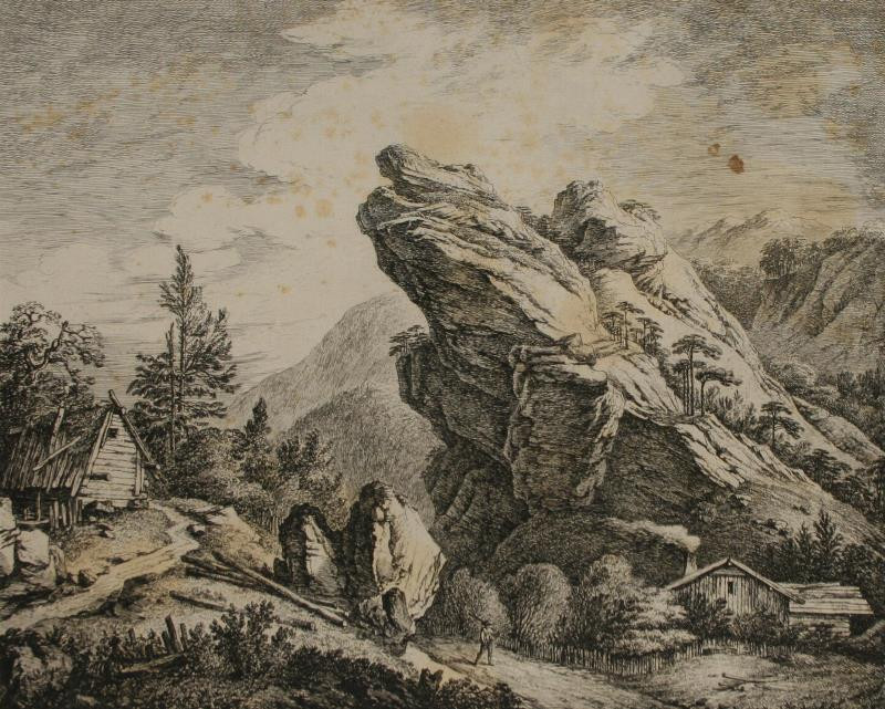 Franz Rechberger - Horská skalnatá krajina