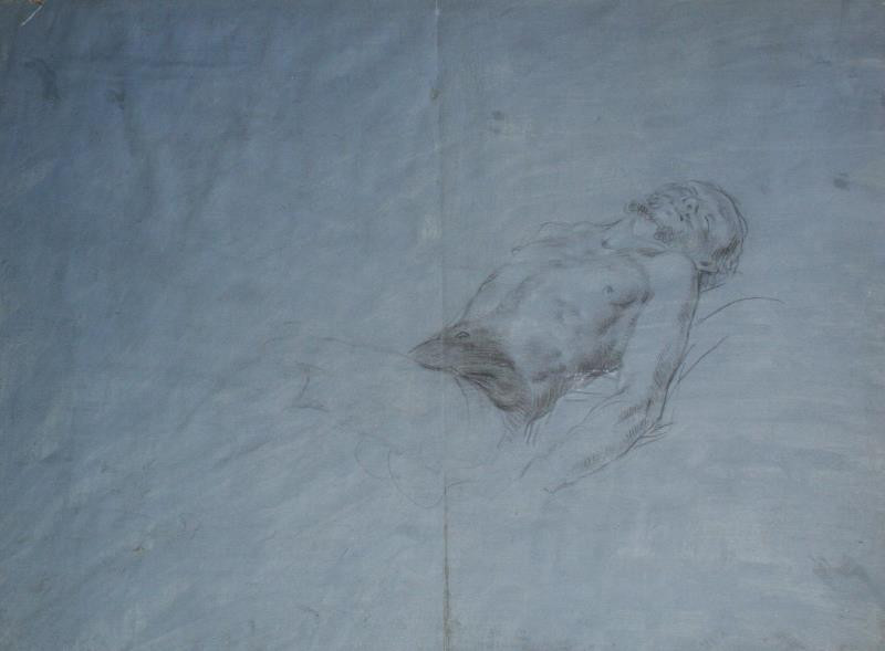 neznámý malíř lombardský - Ležící tělo Krista