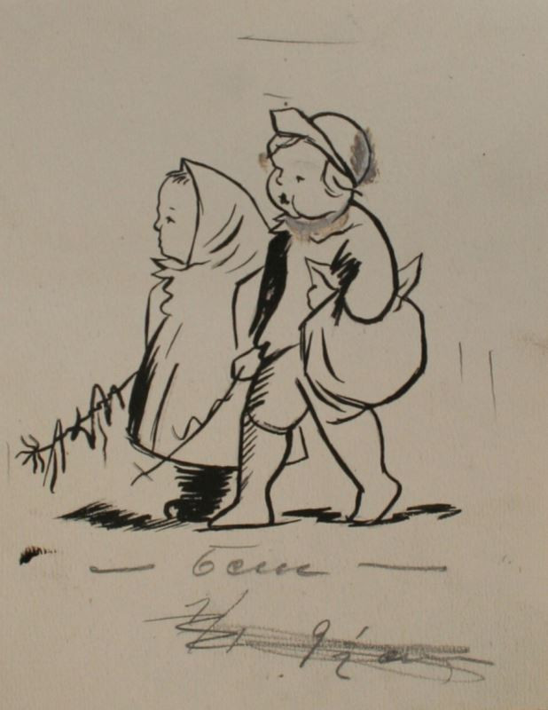 Eduard Milén - Novinová ilustrace (Velikonoce)