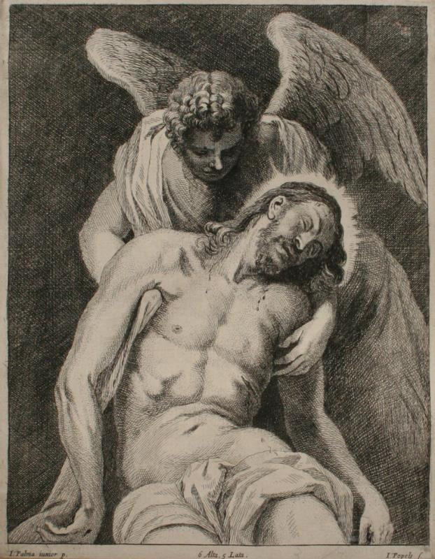Jan (Johannes) Popels - Mrtvý Kristus podpírán andělem