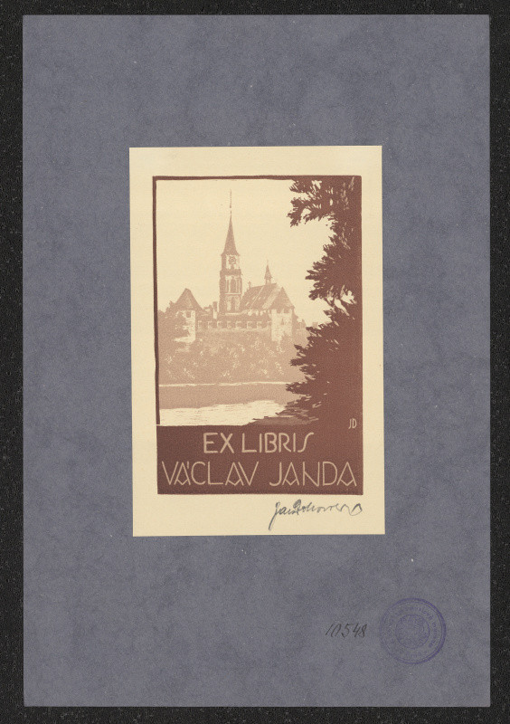 Jaroslav Dobrovolský - Ex libris Václav Janda