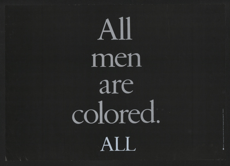 Wolfgang Geisler - All men are colored. All.