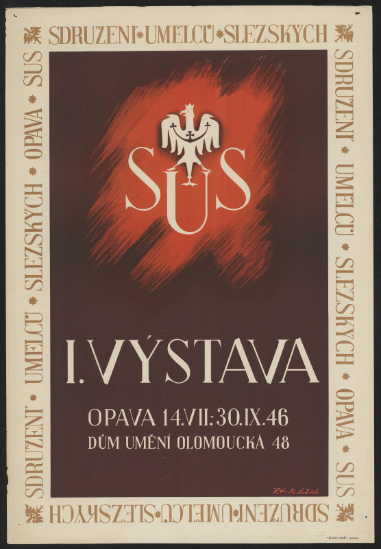 Zdeněk Máčel - SUS I. výstava Sdružení umělců slezských, Opava 1946 Dům umění