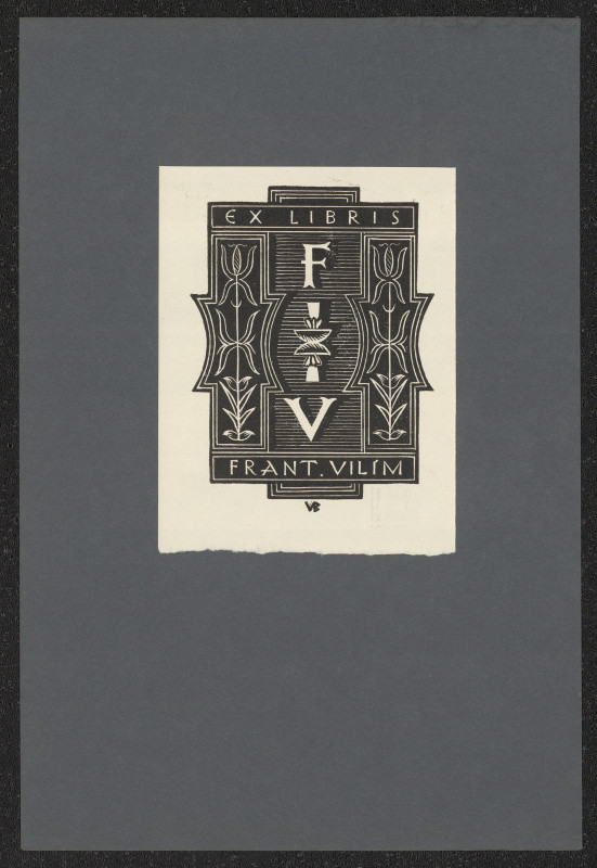 Vladislav Burda - Ex libris Frant. Vilím. in Vl. Burda: Soubor dvanácti ex libris. Původní dřevoryty 1923