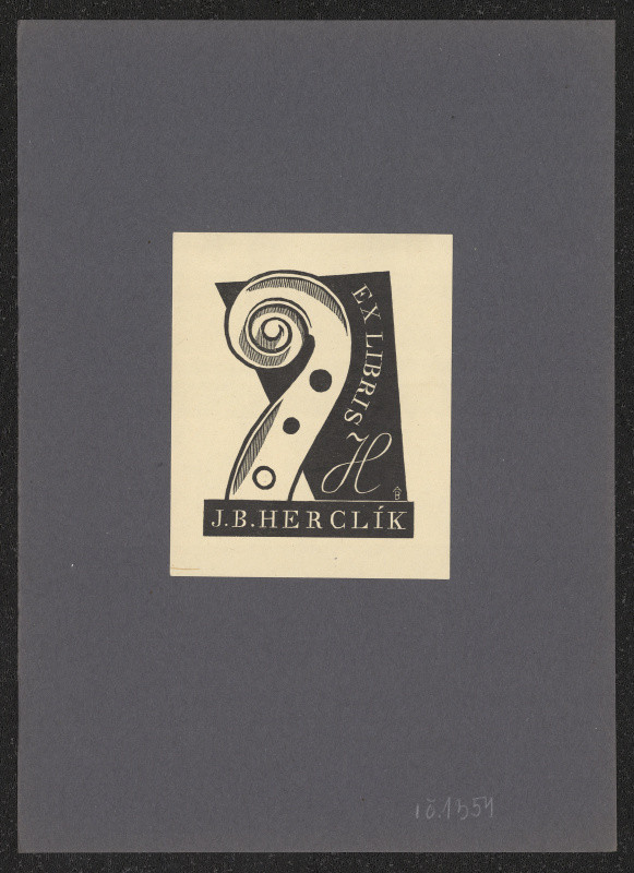 Antonín Burka - Ex libris J.B. Herclík