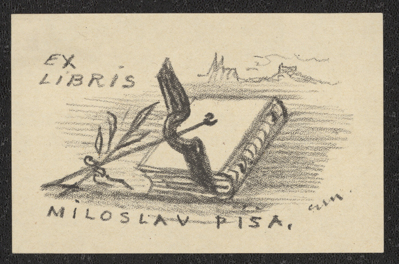 Eduard Milén - Ex libris Miloslav Píša