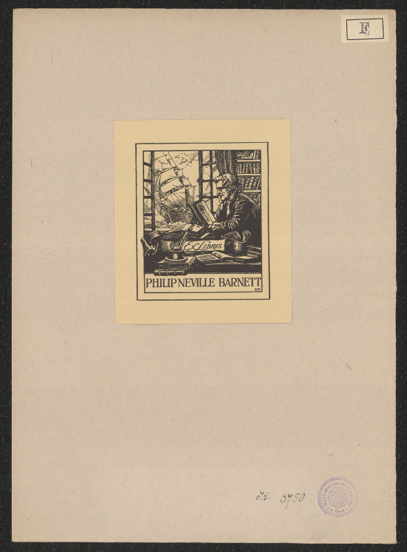 T. Friedensen - Ex libris Philip Neville Barnett