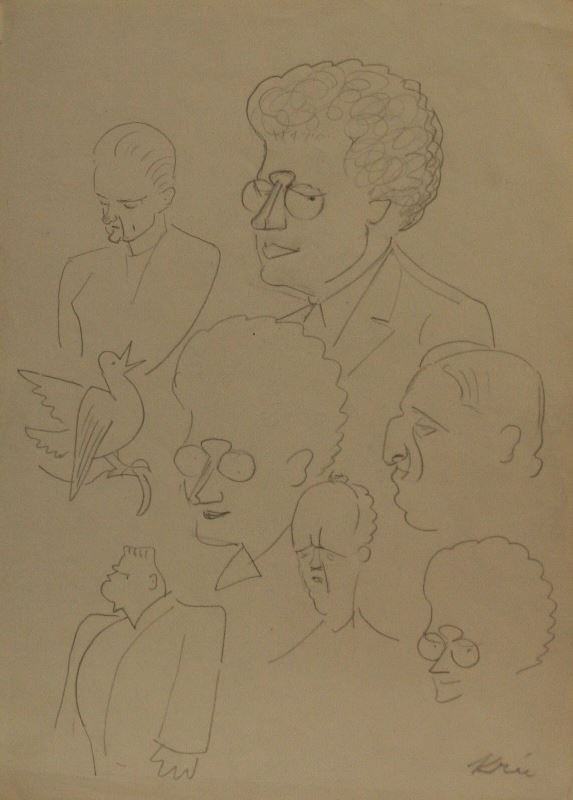 Jaroslav Král - Karikatury A. Procházky, B. Fuchse