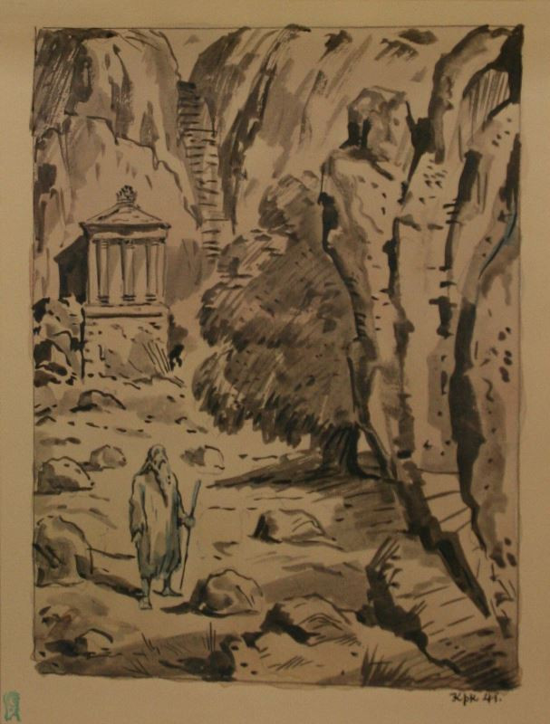 Jan Konůpek - Ilustrace k Antigoně, 1