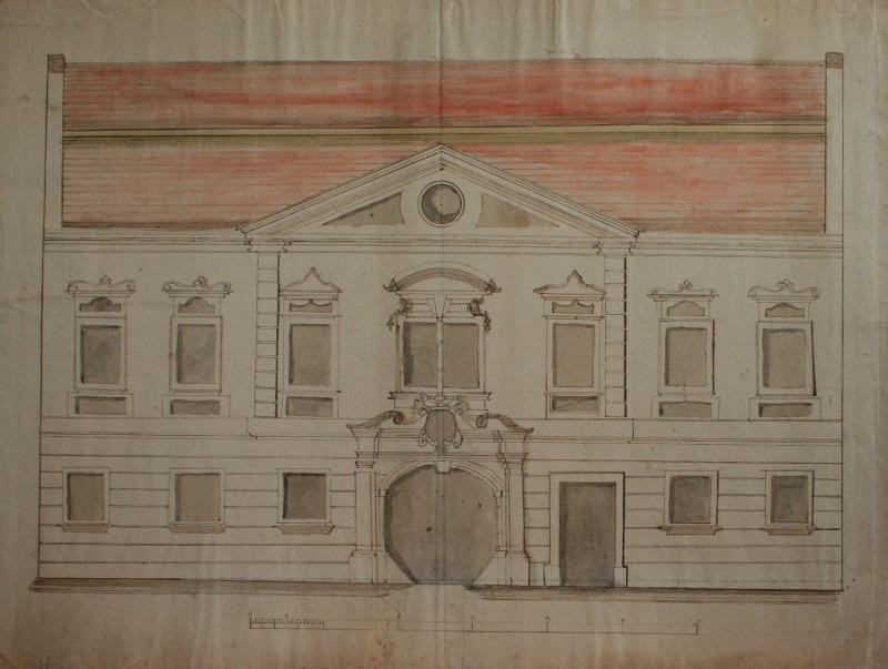 Moritz (Mořic) Grimm - Návrh na fasádu barokního paláce
