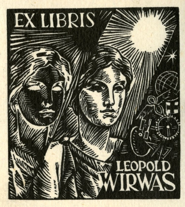 neurčený autor německý - Ex libris Leopold Wirwas