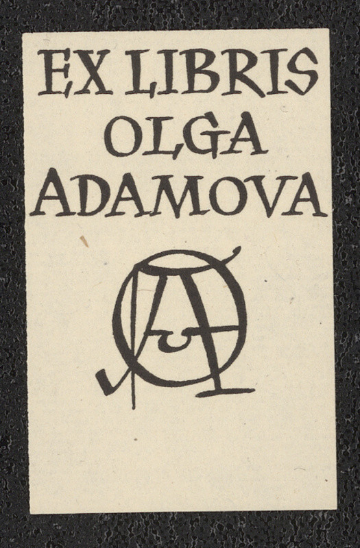 Oldřich Menhart - Ex libris Olga Adamova