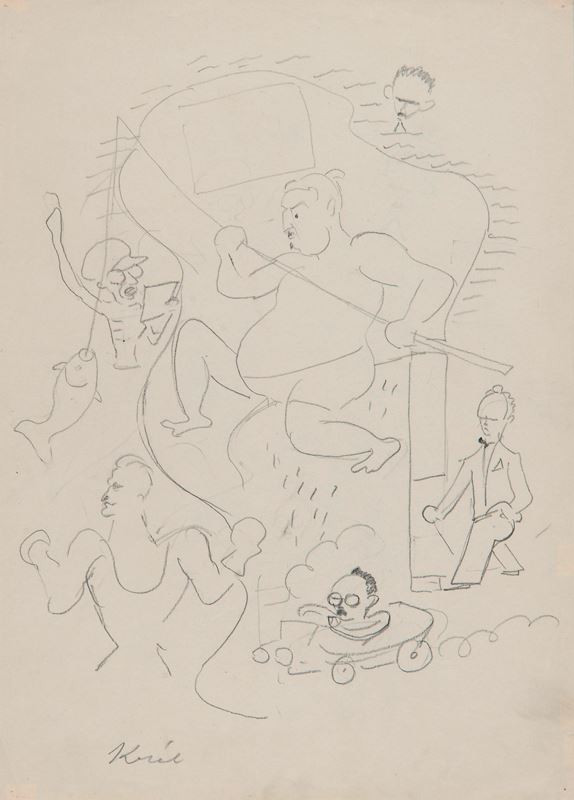 Jaroslav Král - Karikatury J. Mahena, B. Fuchse