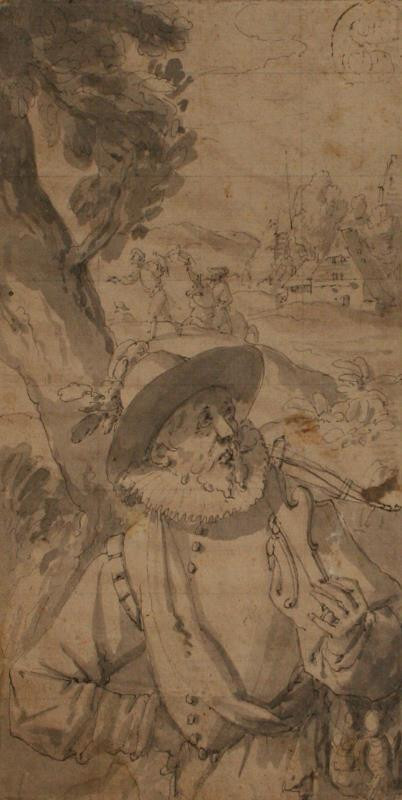 Frederik Sustris - Lučištník (návrh pro fresku na Mnich, rezidenci)