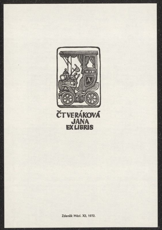 Zdeněk Mézl - Ex libris Jana Čtveráková