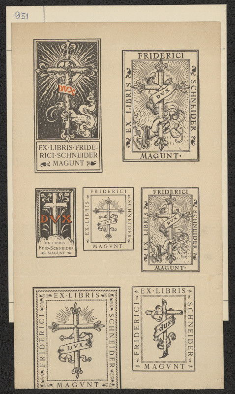 Otto Hupp - Ex libris Friderici Schneider, Magunt