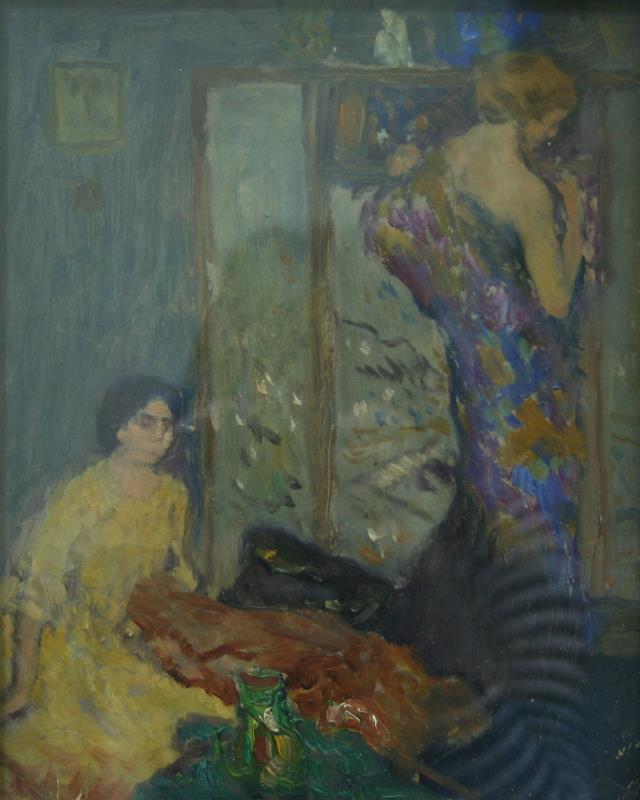 Jan Preisler - Dvě ženy v interiéru