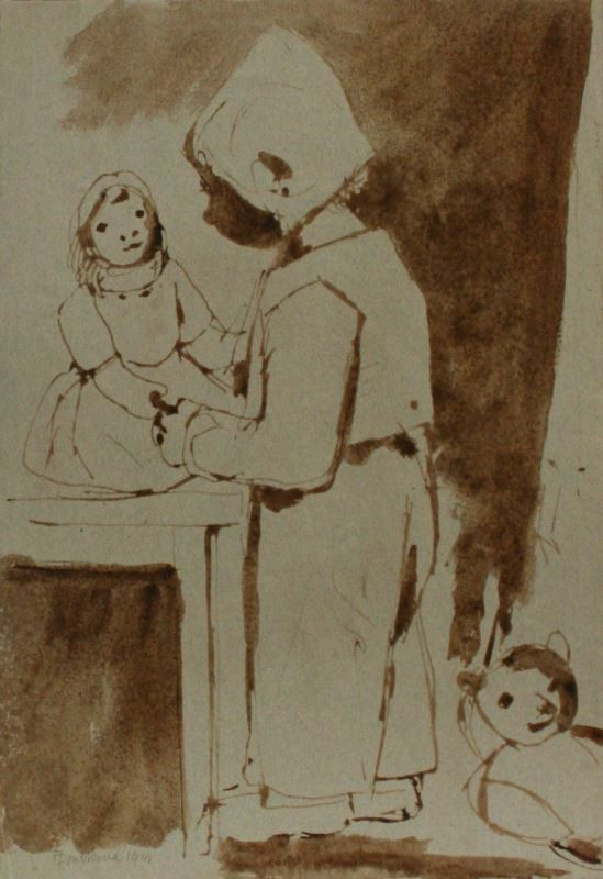 František Doubrava - Děvčátko s panenkou