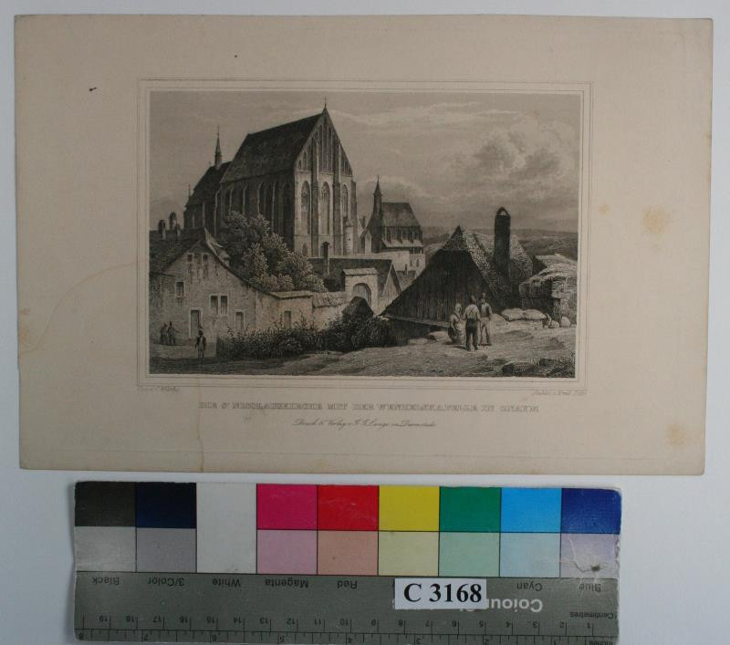Emil Ernst Höfer - Die  St.  Nicolauskirche  mit  der  Wenzelskapelle  in  Znaym