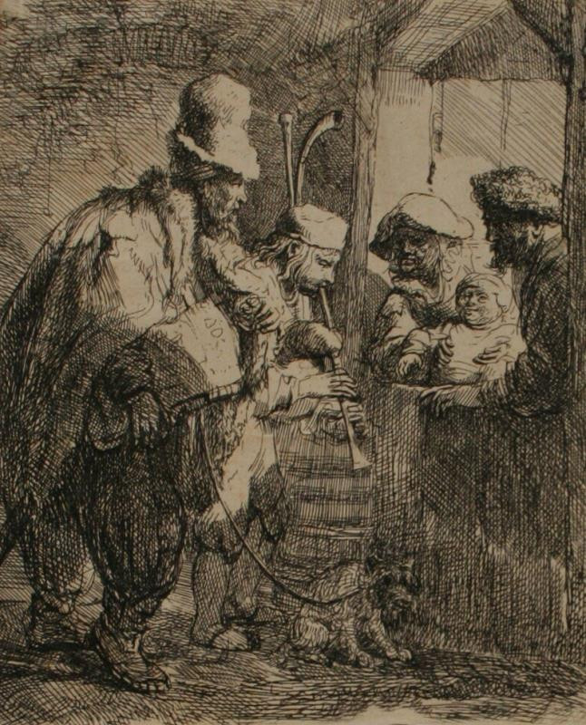 Rembrandt van Rijn - Potulní hudebníci