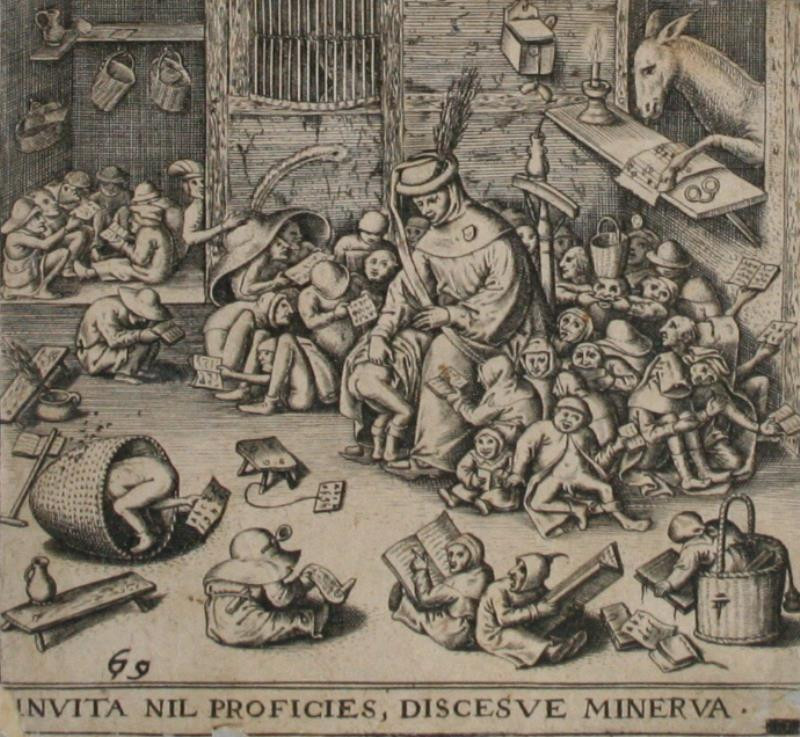 Theodor de Bry - Emblemata saecularia Invita nil proficies; 69. List ze souboru 74. Listů Proscenium vitae humanae z 1627