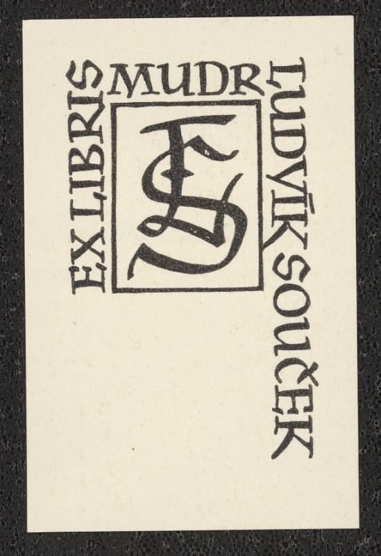 Oldřich Menhart - Ex libris MUDr. Ludvík Souček