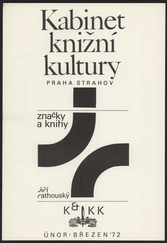 neznámý - Kabinet knižní kultury. Značky a knihy Jiří Rathouský, Praha Strahov, únor-břez.´72, KKK